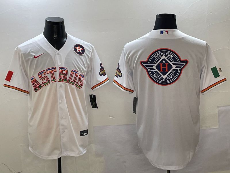 Men Houston Astros Blank White Mexico 2025 Nike MLB Jersey style 2->houston astros->MLB Jersey
